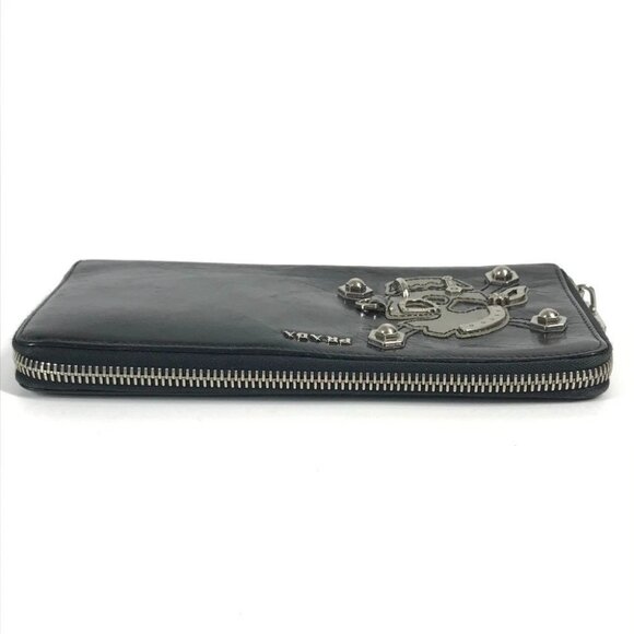 PRADA 2M1264 Skull skull Long wallet Zip Around Long Wallet Leather Black - Picture 5 of 12